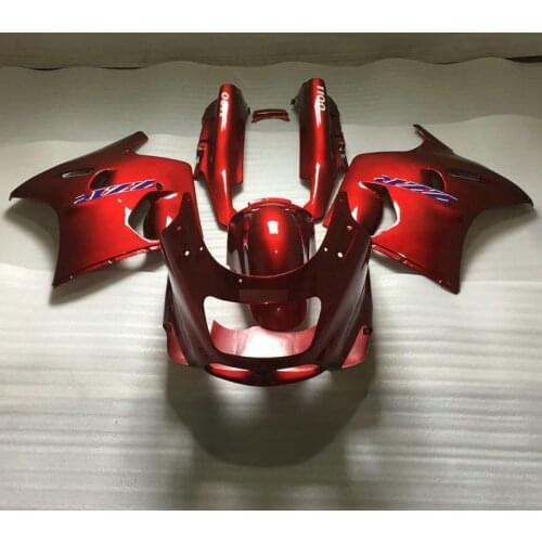 Custom Red Fairing Kit for KAWASAKI Ninja ZZR1100 93 99 00 01 03 ZZR 1100 ZX11 1993 2001 2003 ABS Fairings set+7gifts KM12