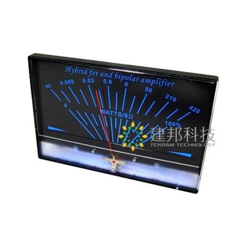 Taiwan Made Blue LED Backlight VU Meter Single Ended Class A Power Amplifier Tube Level DB Meter Audio Power P-200