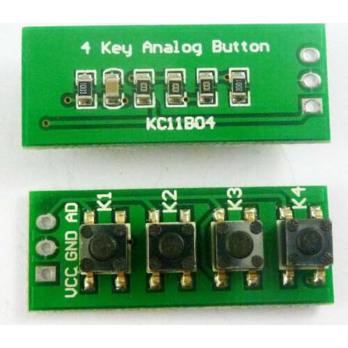 KC11C04 AD Keyboard Simulate Four Key Module Analog Button for Arduino UNO MEGA2560 Sensor Expansion Board