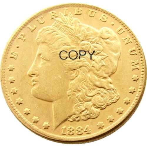 Morgan Dollar 1884cc Gold Plated Coin Copy