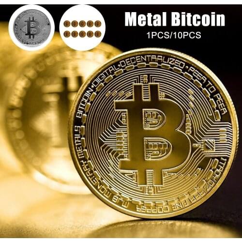 1PCS Creative Souvenir Gold Plated Bitcoin Coin Collectible Gift Doge Coin Art Collection Physical Silver Commemorative Coin
