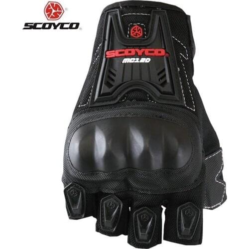 Scoyco Summer Half Finger Motorcycle Racing Gloves Motocross Off Road Glove Bicycle Cycling Gloves Moto Guantes MC12D