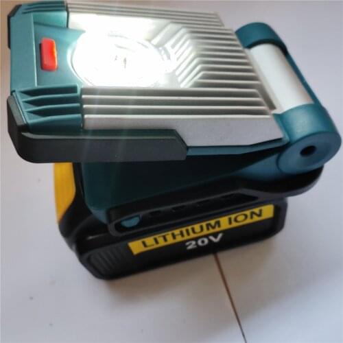 Hot sell 14.4V/18V/20V Li-ion LED Work Light Flash Light Site Light Torches For Dewalt outdoor light free shipping high quality
