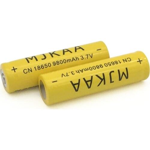MJKAA New 2pcs 9800mAh 3.7V 18650 Rechargeable Battery Li-ion Lithium Bateria for LED Flashlight Torch for Toy