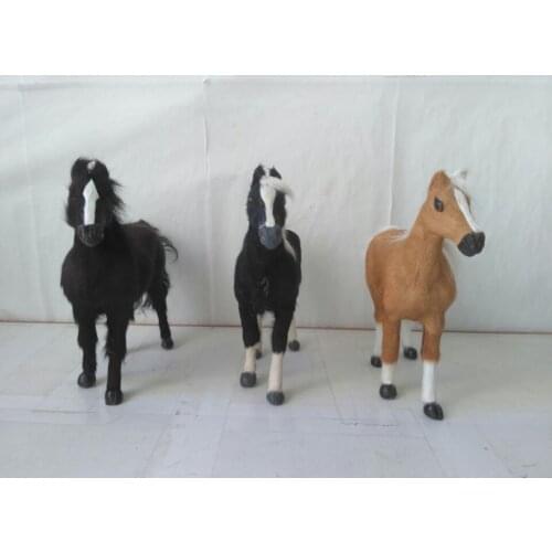 Cute simulation horse toy resin&fur new horse model gift about 22x24cm 1513