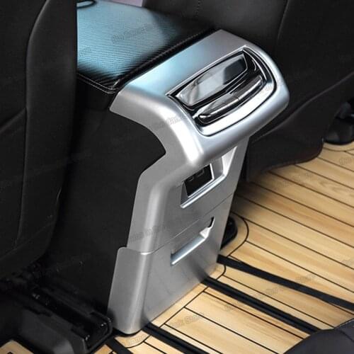 Lsrtw2017 Car Rear Armrest Cover Anti Kick Air Outlet Chrome Panel Trim for Cadillac Xt6 2019 2020 2021 Accessories Auto Styling