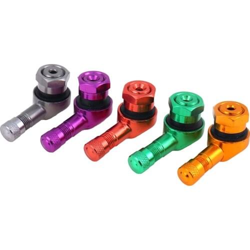 NEW 2pcs 90 Degree Angle CNC Aluminum Valve Stem Motorcycle Wheel Tire Tubeless Valve Stems Rim Wheel Parts