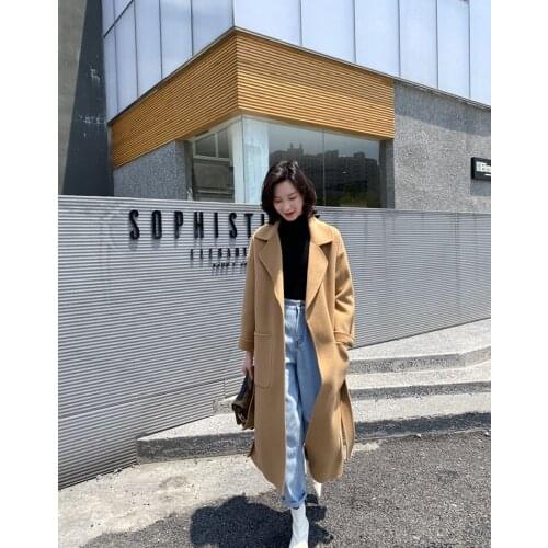 New Winter Coat Women Oversize Fashion Cashmere Wool Outerwear Female Long Thickening Warm Woolen Overcoat Womens Trench Coats