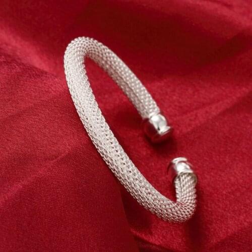 Wholesale and Luxury Silver Carter Bracelets For Women Girls Opening Cuff Mesh Bangle Wedding Fantasia Feminino Jewelry Gift