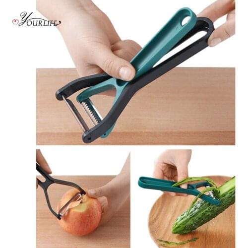 OYOURLIFE 2 In 1 Vegetable Fruit Peeler Knife Stainless Steel Potato Cucumber Carrot Zester Cutter Cooking Tool Kitchen Gadgets