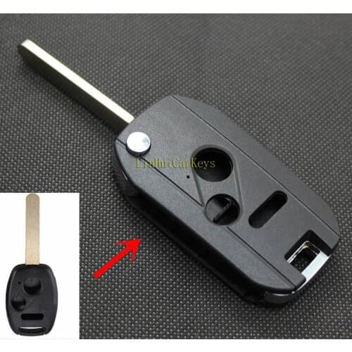 PINECONE for HONDA ODYSSEY RIDGELINE ACCORD CIVIC CRV FIT Car Key Case 2+1 Buttons Uncut Blade Modified Remote Key ABS Shell 1PC