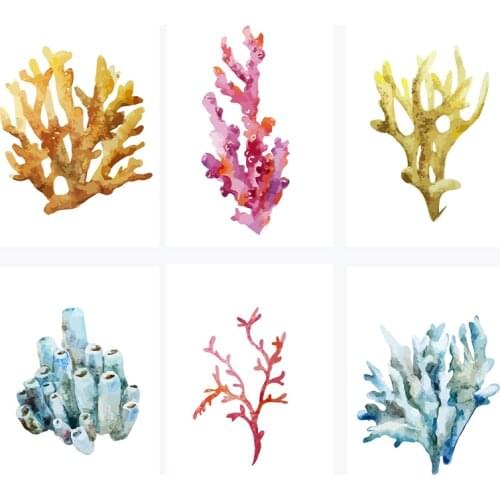 Inkjet print poster canvas cartoon pink coral girl childrens room photo wall decoration painting living room bedroom