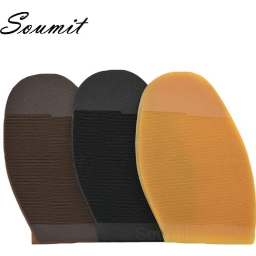 Soumit Rubber Shoes Sole for Men Women Shoe Forefoot Pads Outsoles Repair Anti-slip Wear Resistant Shoe Protector Replacement