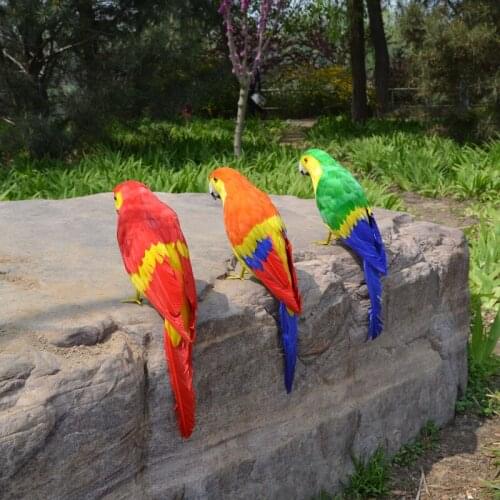42cm simulation bird colourful parrot hard model foam&feathers parrot handicraft party prop garden decoration Xmas gift b1277