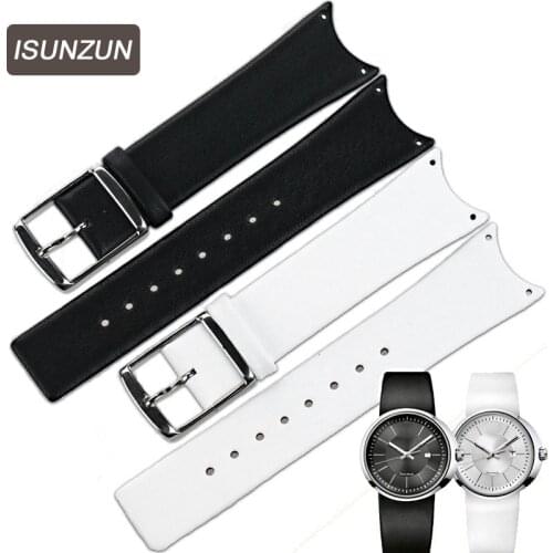 ISUNZUN Watchband For CK KOH23100/K0H23307 First Layer Genuine Leather Watch Band K0H23101/KOV231 Women And Men Watch Strap