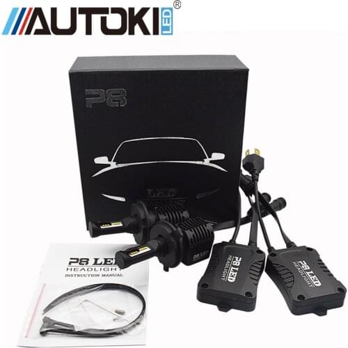 Free Shipping P8 Led Car Headlight Kit MZ Chips H4 H7 H8 H11 9005 HB3 9006 HB4 H13 9007 D1 5202 9012 H15 80W 10000LM 6000K Bulbs