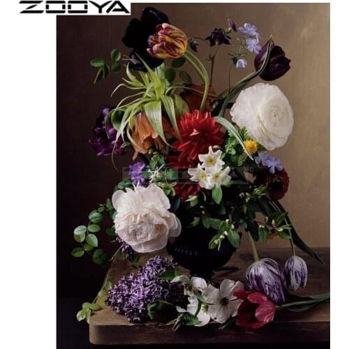 ZOOYA Diamond Embroidery 5D DIY Diamond Painting Beautiful Peony Flower Diamond Painting Cross Stitch Rhinestone Decoration BK47
