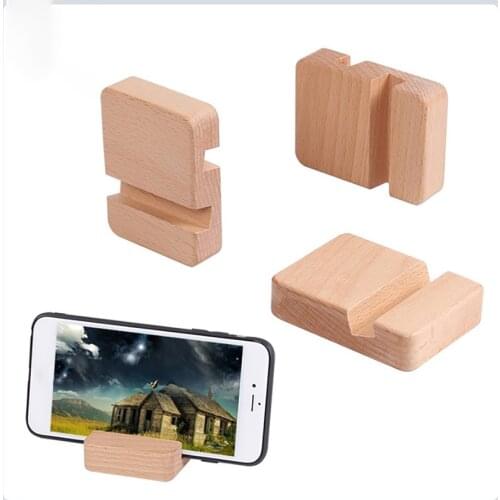 1pcs Universal Mobile Phone Holder Double/Single Slot Wooden Holder Phone Bracket Desktop Decoration Tablet Holder Support