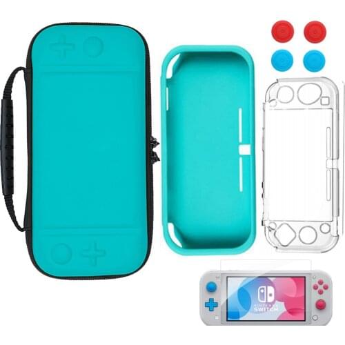 6 in 1 Set NEW For Nintend Switch Lite Skin Cover Case Protective Storage Bag Glass Film For Switch Lite Console Carrying Cases