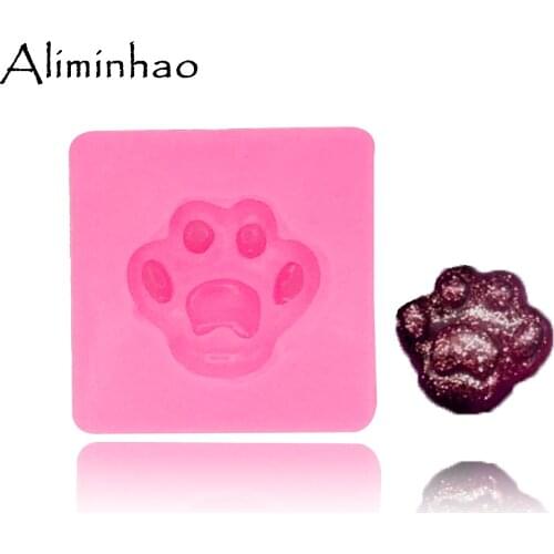 B1407 Bear/Dog paw shape fondant cake decoration dessert tools Sugarcraft silicone mold for cake clay DIY chocolate Resin mold