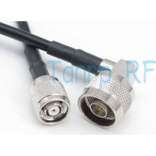 Free Shipping! 20INCH RP TNC male to N male right angle RF connector Pigtail coaxial jumper cable RG58 extension cable 50CM