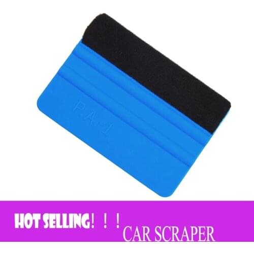 Free shipping Car Vinyl Film wrapping tools Blue Scraper squeegee with felt edge size 99x72mm Car Styling Stickers Accessorie