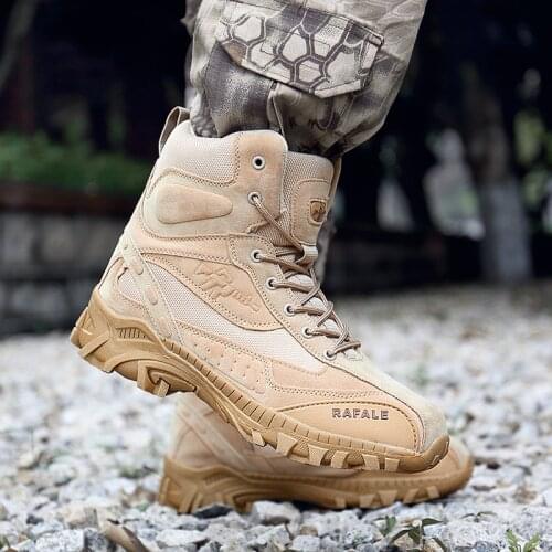 Mens Military Boot Combat Mens Ankle Boot Tactical Army Boot Male Shoes Work Safety Shoes Motocycle Boots Big Size 46 Zapatos