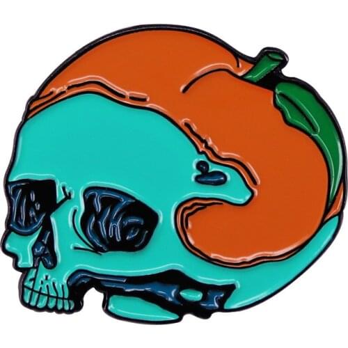 Pumpkin Head Skull Pin Brooch Perfect for your next Halloween party or for trick or treating