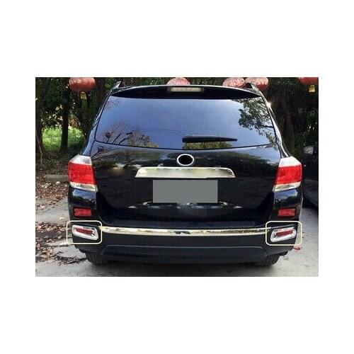 Chrome Rear Fog Light Fog Lamp Cover Trim 2pcs For Toyota Highlander 2011-2013