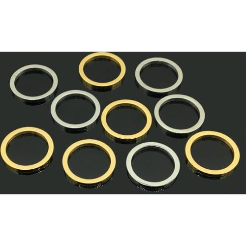 10pcs Circle Ring Stainless Steel DIY Bracelet Necklace Charm for Women Wish Jewelry Mirror Polished High Quality