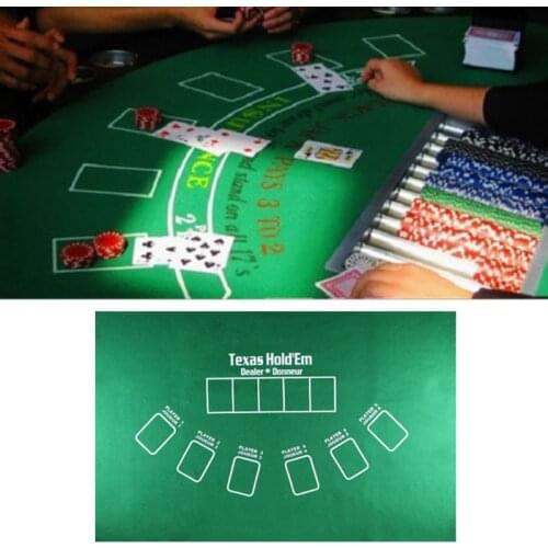 TX Hold'em Tablecloth 21 Points Dice Table Mat Casino Family Party Poker Game