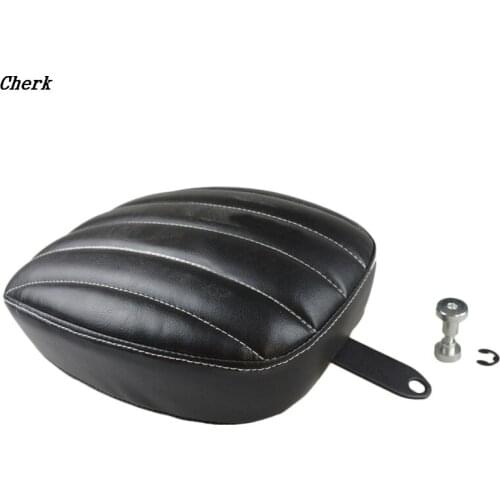 New Black Motorcycle Passenger Rear Seat Pad Leather Pillow for Harley Sportster XL 1200 883 72 48 2010-2015