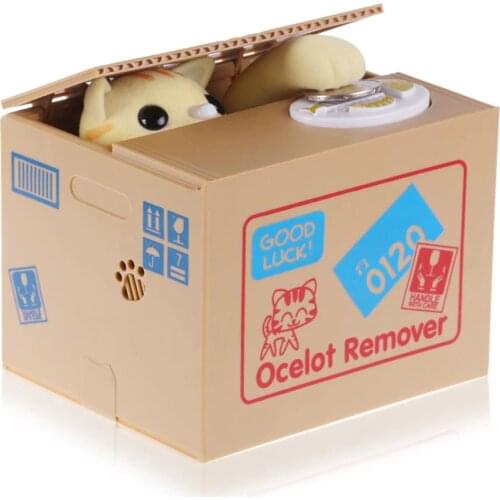 Stealing Money Cat Stealing Money Piggy Bank Children Cartoon Cat Electric Piggy Bank Gift Christmas gift for kids