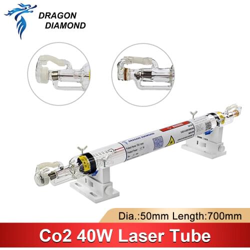 CO2 Laser Tube Glass Lamp Pipe 40W Length 700MM For CO2 Laser Engraving Cutting Machine K40 Series High Quality