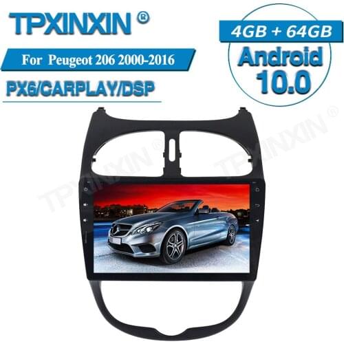64G For Peugeot 206 2000-2016 Android Radio Car Multimedia Player GPS Navigation Audio Stereo Screen DVD Head Unit Tape Recorder