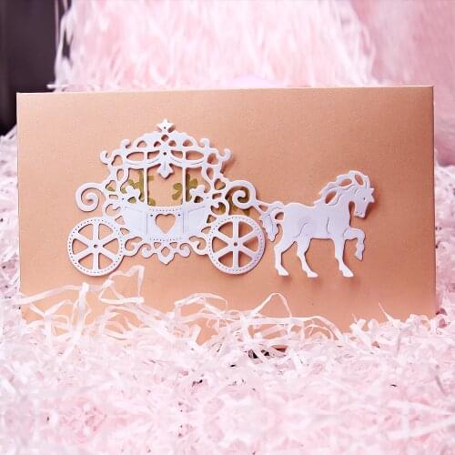 Metal Craft Princess Carriage Metal Cutting Dies Stencils Scrapbooking Photo Album DIY Decorative Craft Die Cut Scrapbooking Die