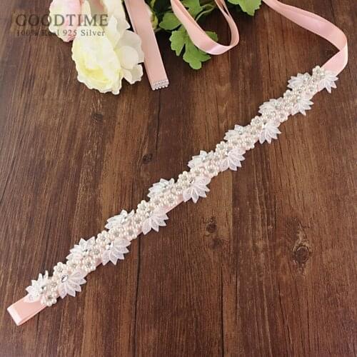 Trendy New Women Belt Wedding Bridal Belt Rhinestone Girl Applique Flower Pearl Wedding Belt Accessories Belt For Wedding Dress