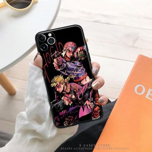 Jojo Bizarre Adventure Giorno Mista FOR IPhone Se 6 6s 7 8 Plus X Xr Xs 11 12 Mini Pro Max Soft Silicone Phone Case Cover Shell
