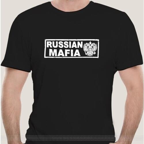 New T Shirt " Russian Mafia " T Shirt Discount 100 % Cotton T Shirt For MenS Mens T Shirts Fashion shubuzhi