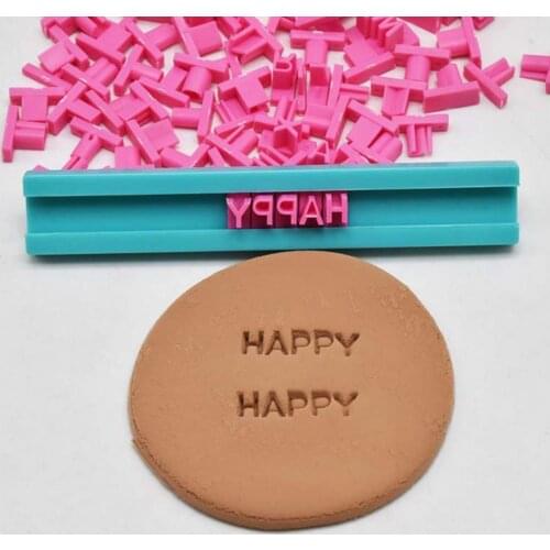 Practical Cake Mold Eco-friendly Heat Resistant Food Grade Plastic BPA Free Alphabet Shaped Cookie Mold Supplies for Home