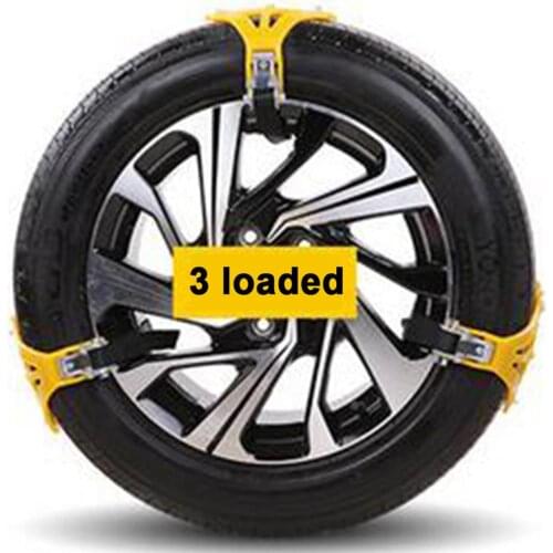 3PCS Durable Car Snow Chain Wheel Tire Tendon Thickened Anti-skid Chain For Off-road SUV Ice And Snow Road Muddy Road Climbing