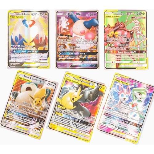 Promotion price Pokemon card GX EX TAG TEAM MEGA Shining TAKARA TOMY Cards Game Battle Carte Trading Children Gift Toy