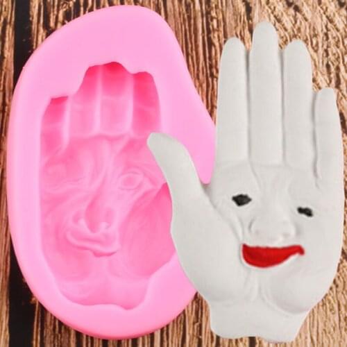 Halloween Hand Face Silicone Molds DIY Party Cake Decorating Tools Fondant Chocolate Moulds Polymer Clay Resin Soap Mould