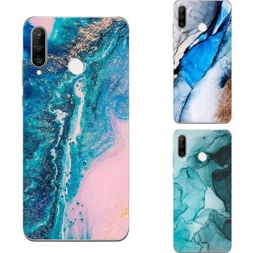 Geometric Water color Marble silicone phone case For Huawei Y6s Y7a Y9s Nova 3e 4e 2i 3 3i 4 5T G Play Mini phone case