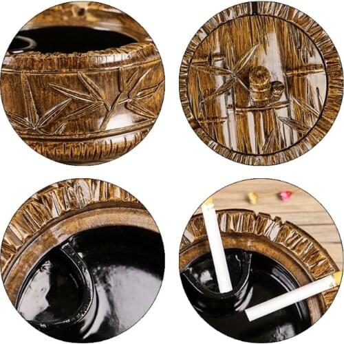 Resin Ashtray with Lids, Cigarette Ashtray for Indoor Use Smokers, Desktop Smoking Ashtray for Home Office Decoration
