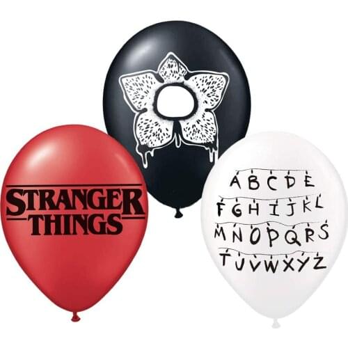 12pcs/lot Stranger Things Balloons TV Show Fans Kids Birthday Party Baby Shower Decorations Boy Girl Helium Ballons Toy 12inch