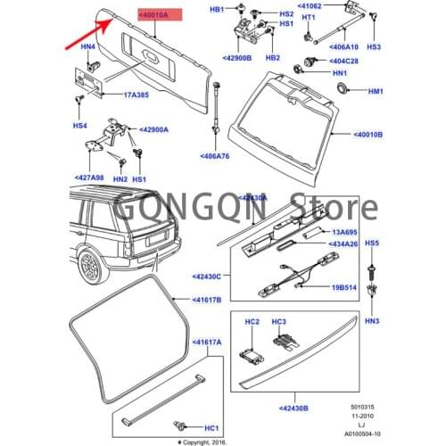 Under the cover of the CAR trunk 2002 -2012lan dro ve rra nge rov er Tail box cover plate rear cover cargo box cover rear box co
