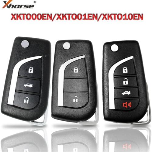 10pcs English Version Xhorse VVDI2 Universal Wire Remote Car Keys 2/3 Buttons for Toyota VVDI MINI Key Tool MAX Programmer