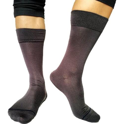 Brand Solid Color Male Dress Suits Socks 1 Pair Fashion Sexy Gay Men Formal Hose Good Quality Cotton