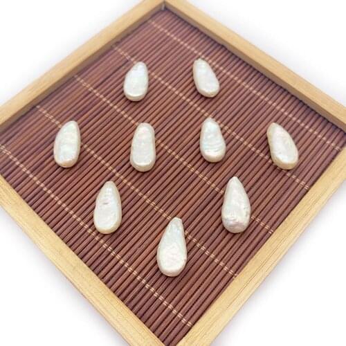 1pcs Drop-shaped Baroque White Pearl Straight Hole DIY Ladies Jewelry Baroque Bead Pendant Necklace Earrings Accessory Bracelet